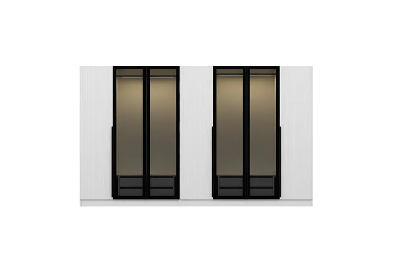 Fruitland Garderob 315 cm - Vit - Förvaring - Sko- & klädförvaring - Garderober & garderobssystem