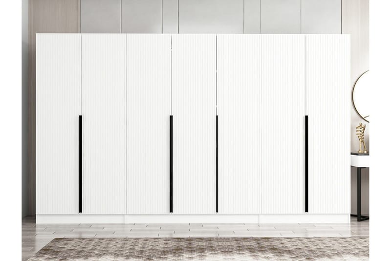 Fruitland Garderob 315 cm - Vit - Förvaring - Sko- & klädförvaring - Garderober & garderobssystem