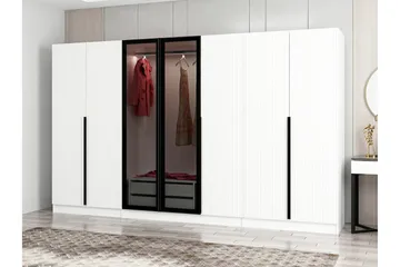 Fruitland Garderob 315 cm - Vit - Förvaring - Sko- & klädförvaring - Garderober & garderobssystem