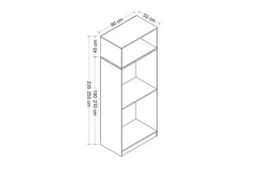 Fruitland Garderob 90 cm - Antracit - Förvaring - Sko- & klädförvaring - Garderober & garderobssystem
