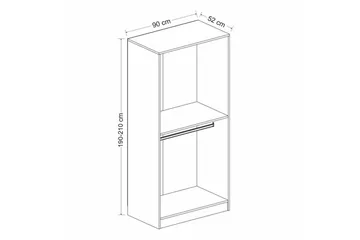 Fruitland Garderob 90 cm - Antracit - Förvaring - Sko- & klädförvaring - Garderober & garderobssystem