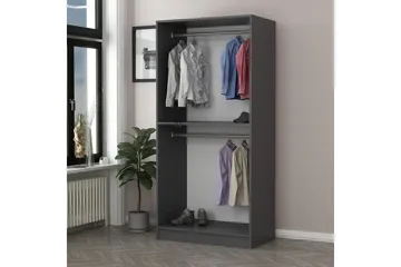 Fruitland Garderob 90 cm - Antracit - Förvaring - Sko- & klädförvaring - Garderober & garderobssystem