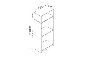 Fruitland Garderob 90 cm - Ek - Förvaring - Sko- & klädförvaring - Garderober & garderobssystem