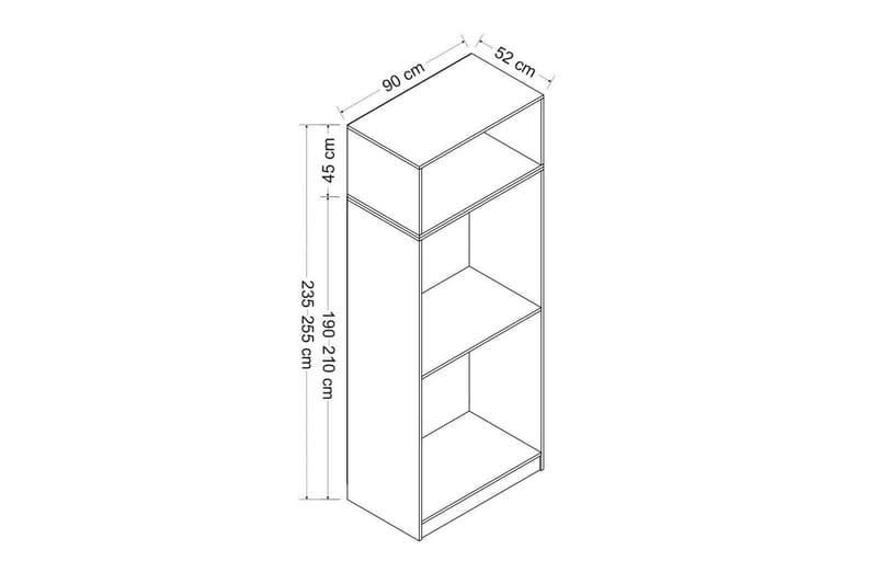 Fruitland Garderob 90 cm i Trä - Vit - Förvaring - Sko- & klädförvaring - Garderober & garderobssystem