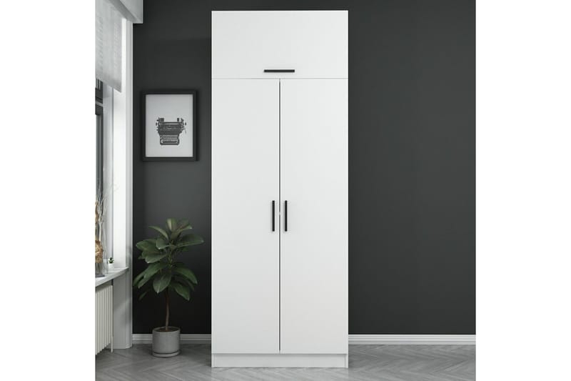 Fruitland Garderob 90 cm i Trä, Vit