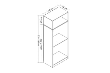 Fruitland Garderob 90 cm i Trä - Vit - Förvaring - Sko- & klädförvaring - Garderober & garderobssystem