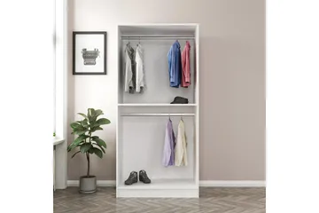 Fruitland Garderob 90 cm - Vit - Förvaring - Sko- & klädförvaring - Garderober & garderobssystem