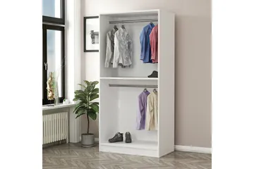 Fruitland Garderob 90 cm - Vit - Förvaring - Sko- & klädförvaring - Garderober & garderobssystem