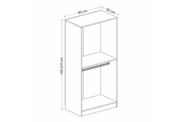 Fruitland Garderob 90 cm - Vit - Förvaring - Sko- & klädförvaring - Garderober & garderobssystem