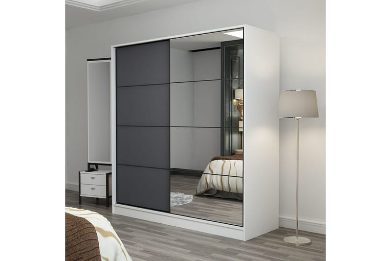 Fruitland Garderob med Spegel - Antracit - Förvaring - Sko- & klädförvaring - Garderober & garderobssystem