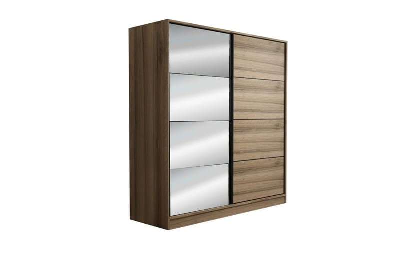 Fruitland Garderob med Spegel - Brun - Förvaring - Sko- & klädförvaring - Garderober & garderobssystem