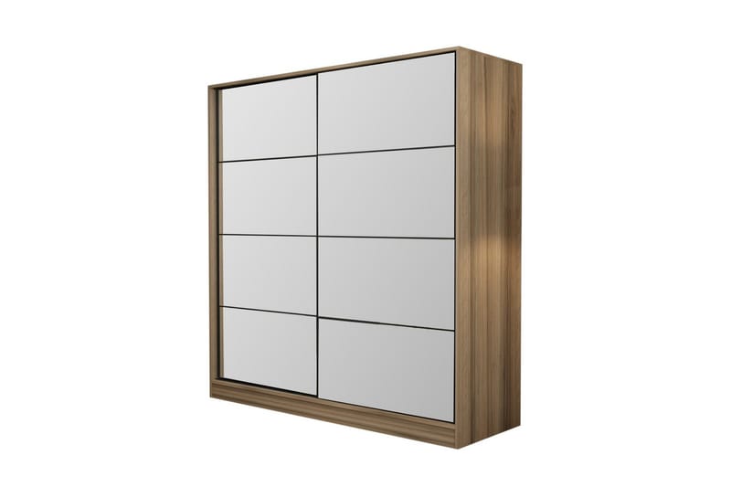 Fruitland Garderob med Spegel - Brun - Förvaring - Sko- & klädförvaring - Garderober & garderobssystem