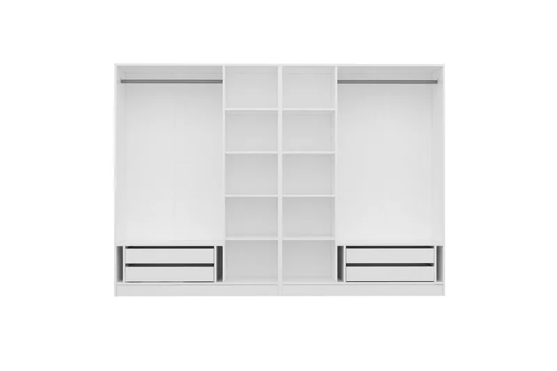 Fruitland Garderob med Spegel - Vit - Förvaring - Sko- & klädförvaring - Garderober & garderobssystem