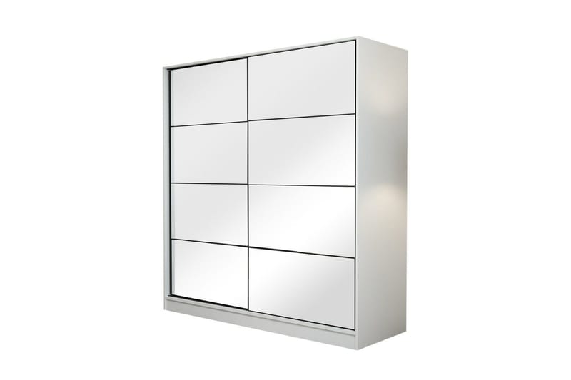 Fruitland Garderob med Spegel - Vit - Förvaring - Sko- & klädförvaring - Garderober & garderobssystem