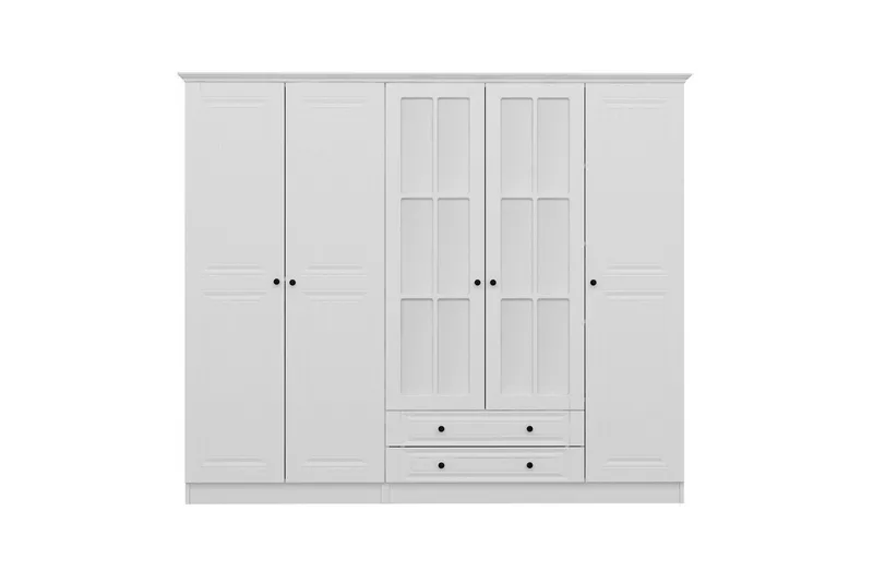 Fruitland Garderob med Spegel - Vit - Förvaring - Sko- & klädförvaring - Garderober & garderobssystem