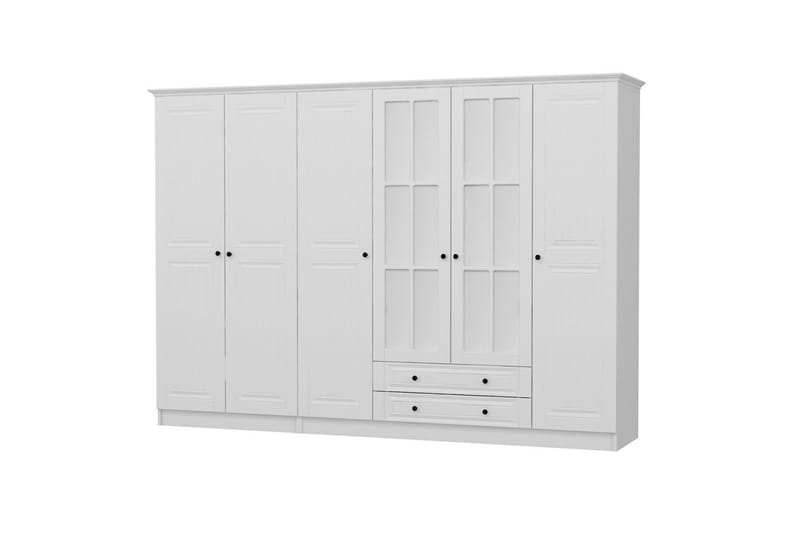 Fruitland Garderob med Spegel - Vit - Förvaring - Sko- & klädförvaring - Garderober & garderobssystem