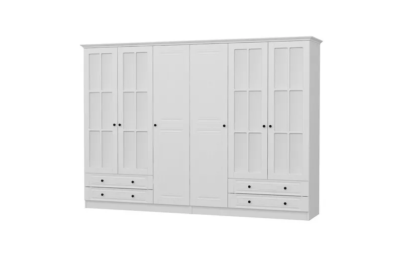 Fruitland Garderob med Spegel - Vit - Förvaring - Sko- & klädförvaring - Garderober & garderobssystem