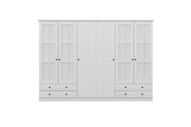 Fruitland Garderob med Spegel - Vit - Förvaring - Sko- & klädförvaring - Garderober & garderobssystem