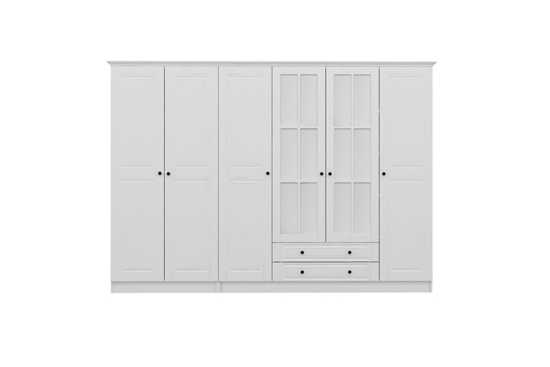 Fruitland Garderob med Spegel - Vit - Förvaring - Sko- & klädförvaring - Garderober & garderobssystem