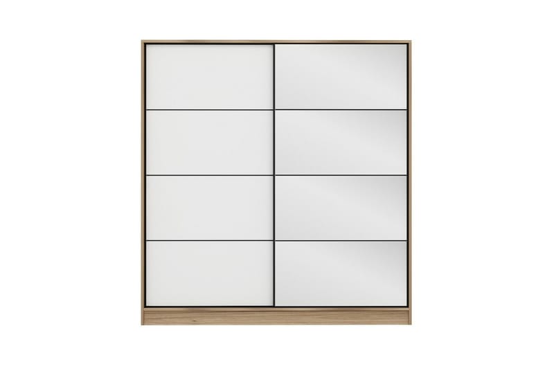 Fruitland Garderob med Spegel - Vit/Brun - Förvaring - Sko- & klädförvaring - Garderober & garderobssystem