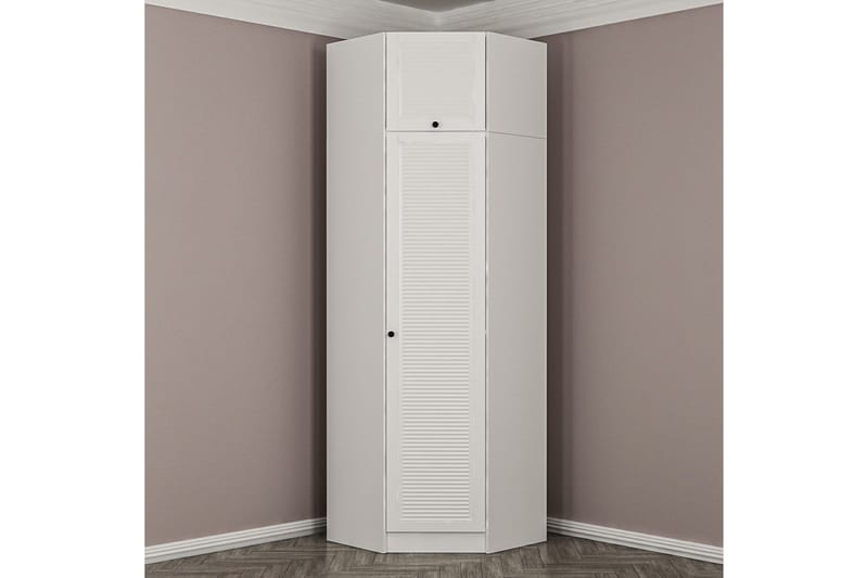 Fruitland Hörngarderob 74 cm - Vit - Förvaring - Sko- & klädförvaring - Garderober & garderobssystem - Hörngarderob