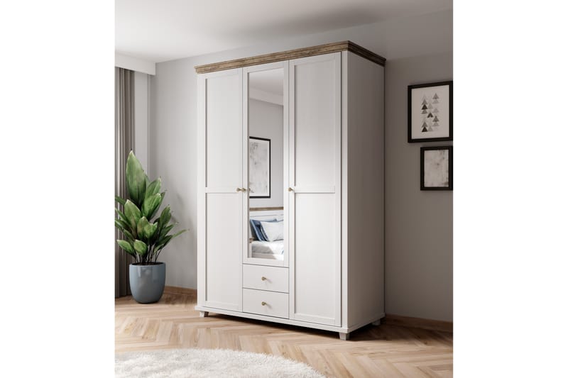 FULTONHAM Garderob 62x108 cm Askgrå/Natur - Förvaring - Sko- & klädförvaring - Garderober & garderobssystem