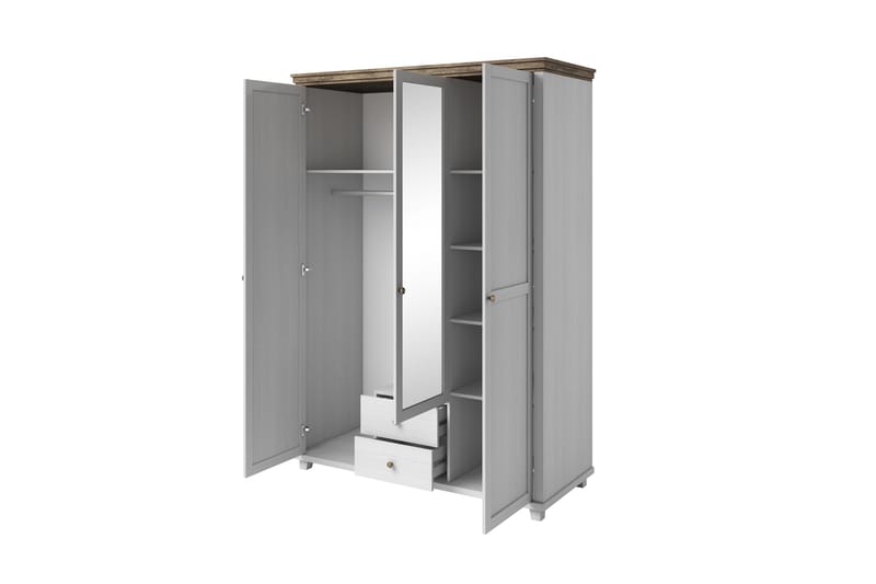 FULTONHAM Garderob 62x108 cm Askgrå/Natur - Förvaring - Sko- & klädförvaring - Garderober & garderobssystem