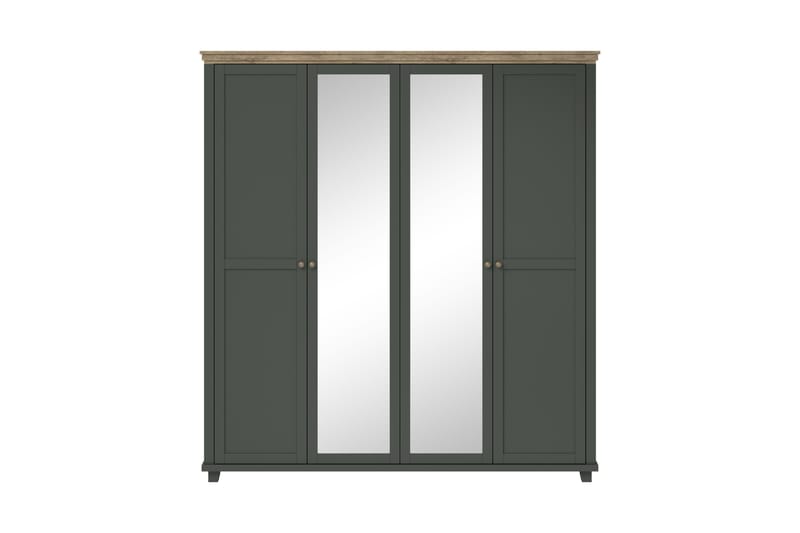 FULTONHAM Garderob 62x108 cm Grön/Natur - Förvaring - Sko- & klädförvaring - Garderober & garderobssystem