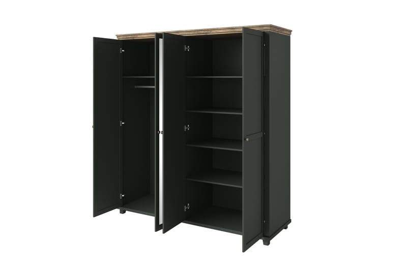 FULTONHAM Garderob 62x108 cm Grön/Natur - Förvaring - Sko- & klädförvaring - Garderober & garderobssystem