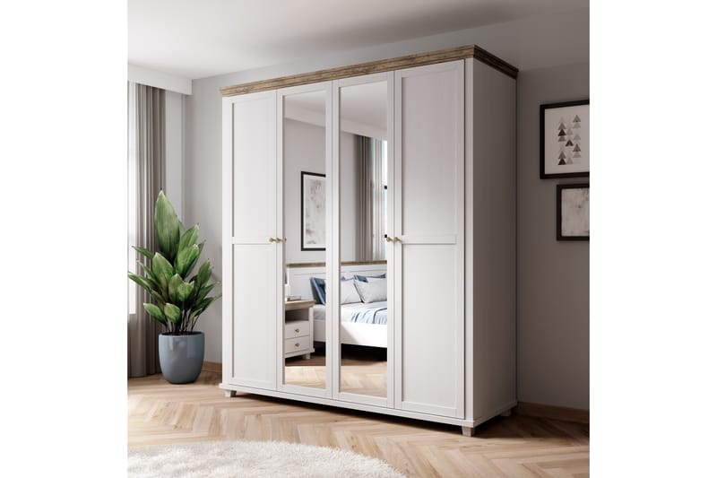 FULTONHAM Garderob 62x154 cm Askgrå/Natur - Förvaring - Sko- & klädförvaring - Garderober & garderobssystem