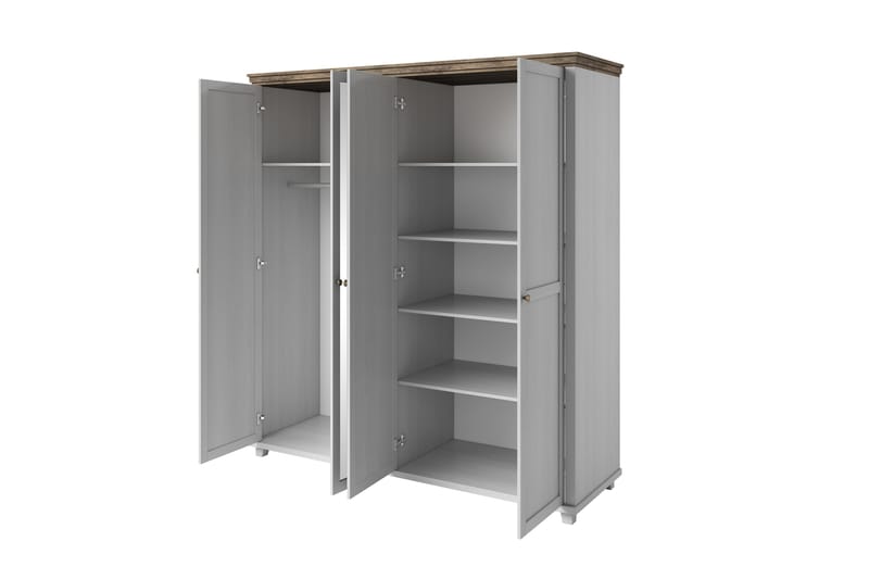 FULTONHAM Garderob 62x154 cm Askgrå/Natur - Förvaring - Sko- & klädförvaring - Garderober & garderobssystem
