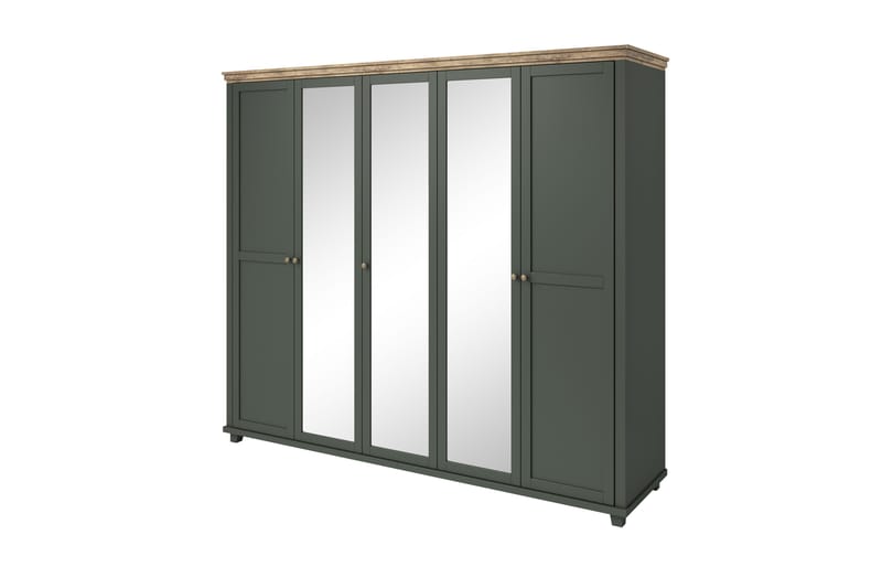 FULTONHAM Garderob 62x154 cm Grön/Natur - Förvaring - Sko- & klädförvaring - Garderober & garderobssystem