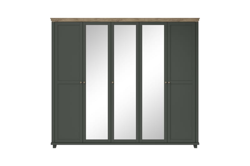 FULTONHAM Garderob 62x154 cm Grön/Natur - Förvaring - Sko- & klädförvaring - Garderober & garderobssystem
