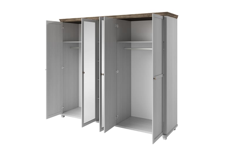 FULTONHAM Garderob 62x200 cm Askgrå/Natur - Förvaring - Sko- & klädförvaring - Garderober & garderobssystem