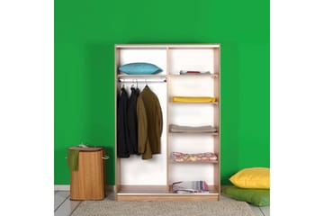 Garderob 120x182 cm - Natur - Förvaring - Sko- & klädförvaring - Garderober & garderobssystem