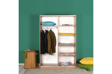 Garderob 120x182 cm - Natur - Förvaring - Sko- & klädförvaring - Garderober & garderobssystem
