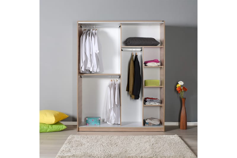 GARDEROB 160x207 cm Natur - Förvaring - Sko- & klädförvaring - Garderober & garderobssystem