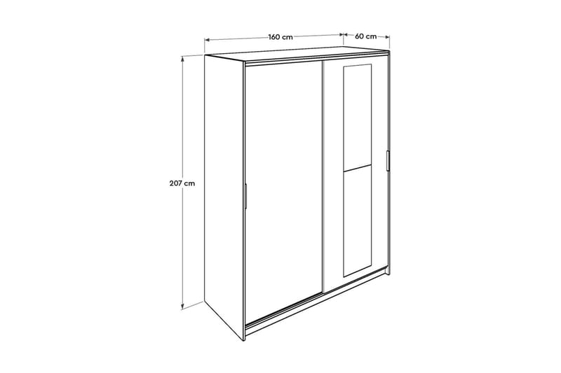GARDEROB 160x207 cm Natur - Förvaring - Sko- & klädförvaring - Garderober & garderobssystem