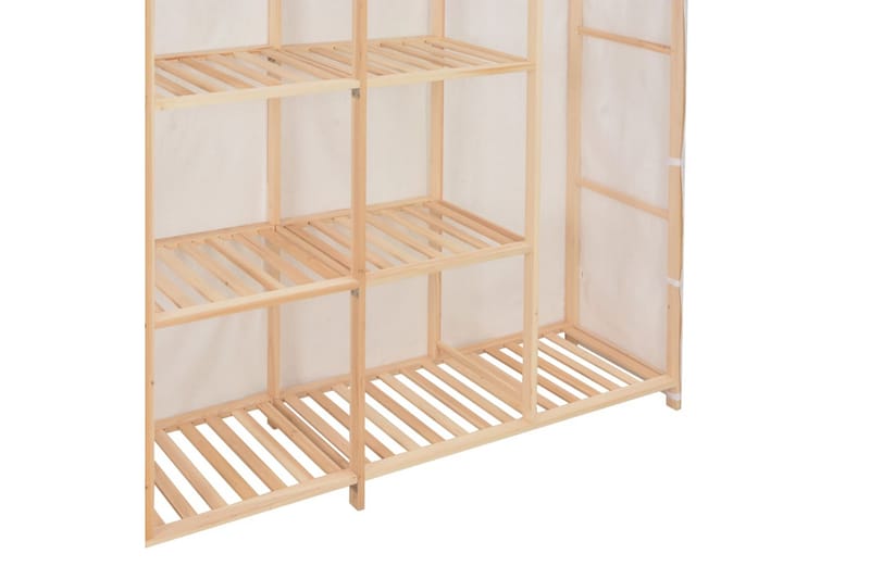 Garderob 173x40x170 cm vit tyg - Vit - Förvaring - Sko- & klädförvaring - Garderober & garderobssystem