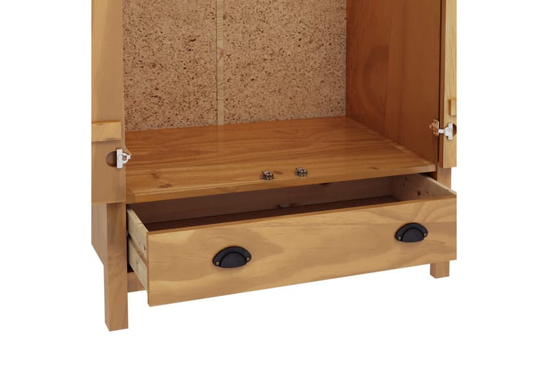 Garderob 2 dörrar Hill Range 89x50x170 cm massiv furu - Brun - Förvaring - Sko- & klädförvaring - Garderober & garderobssystem