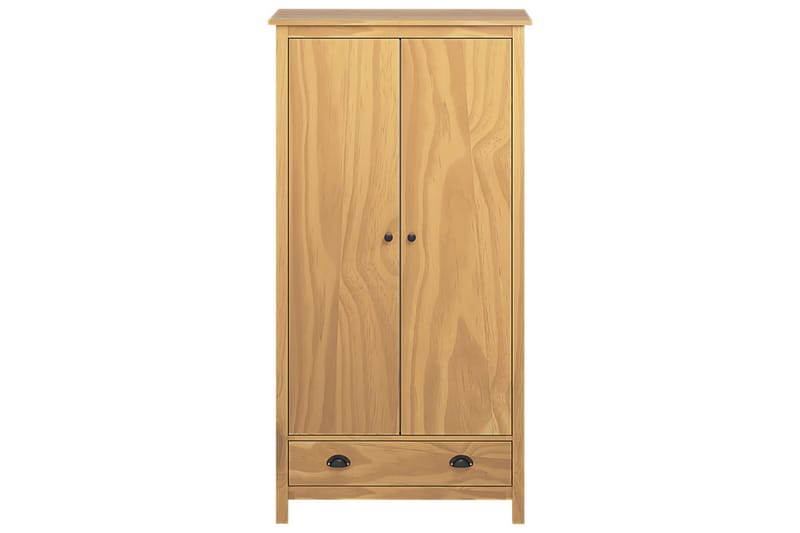 Garderob 2 dörrar Hill Range 89x50x170 cm massiv furu - Brun - Förvaring - Sko- & klädförvaring - Garderober & garderobssystem