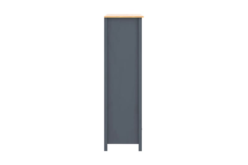 Garderob 2 dörrar Hill Range grå 89x50x170 cm massiv furu - Grå - Förvaring - Sko- & klädförvaring - Garderober & garderobssystem