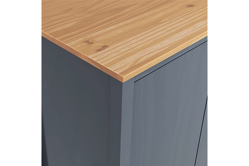 Garderob 2 dörrar Hill Range grå 89x50x170 cm massiv furu - Grå - Förvaring - Sko- & klädförvaring - Garderober & garderobssystem