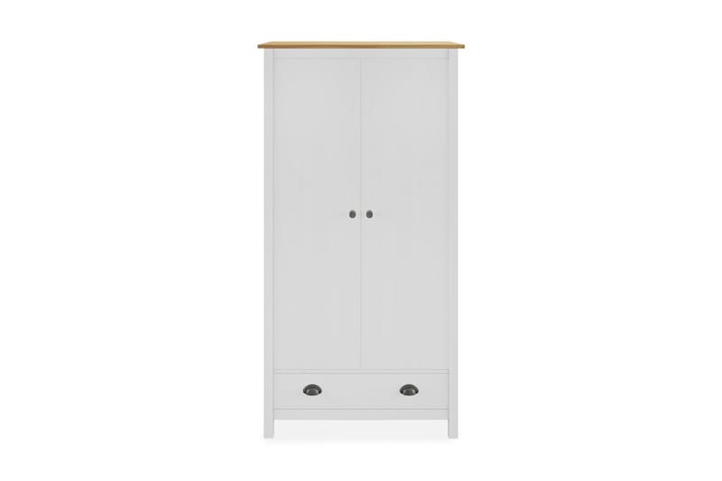 Garderob 2 dörrar Hill Range vit 89x50x170 cm massiv furu - Vit - Förvaring - Sko- & klädförvaring - Garderober & garderobssystem