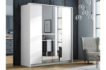 Garderob 200 cm - Vit - Förvaring - Sko- & klädförvaring - Garderober & garderobssystem