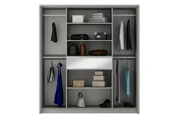 Garderob 200 cm - Vit - Förvaring - Sko- & klädförvaring - Garderober & garderobssystem