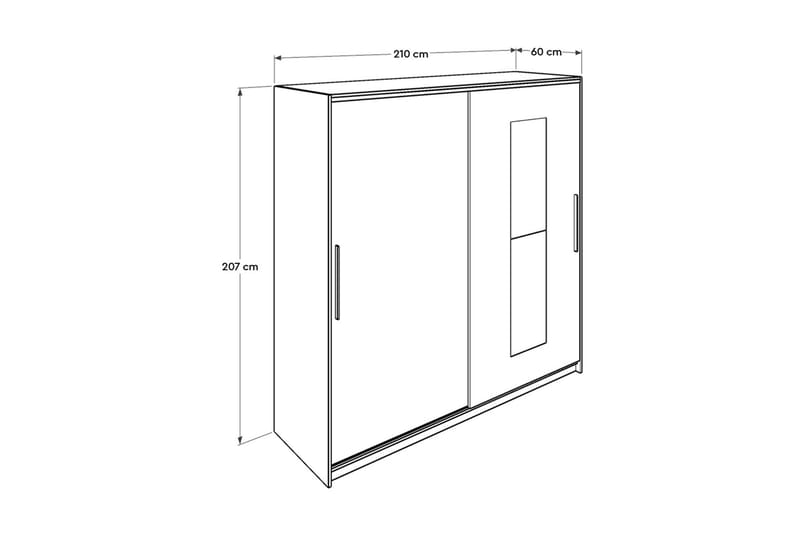 GARDEROB 210x207 cm Vit - Garderober & garderobssystem