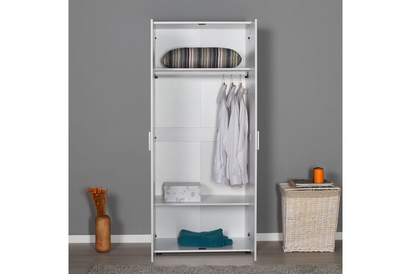 GARDEROB 80x187 cm Vit - Förvaring - Sko- & klädförvaring - Garderober & garderobssystem