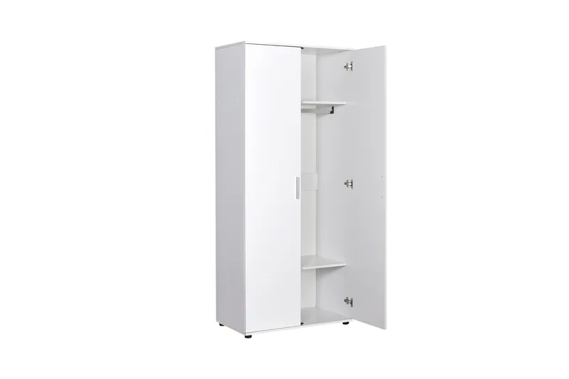 Garderob 80x187 cm - Vit - Förvaring - Sko- & klädförvaring - Garderober & garderobssystem