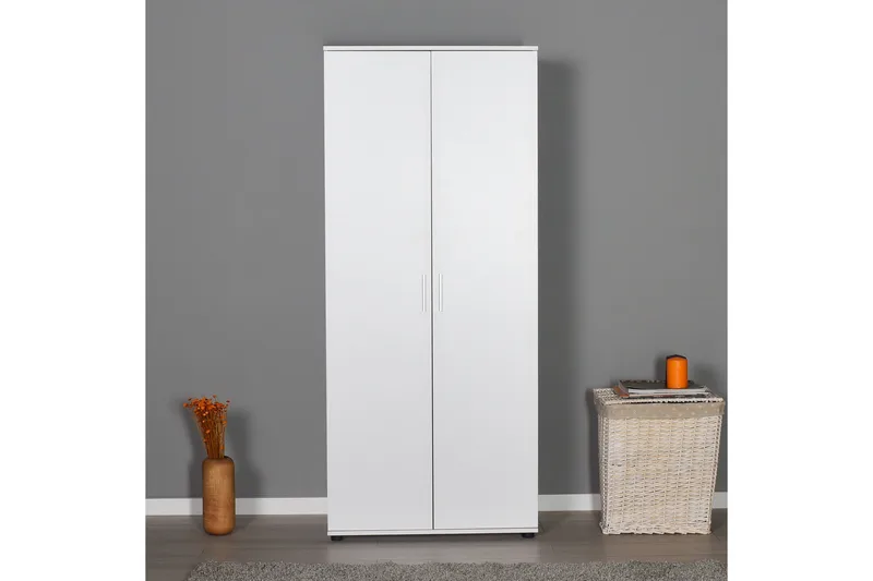 Garderob 80x187 cm - Vit - Förvaring - Sko- & klädförvaring - Garderober & garderobssystem